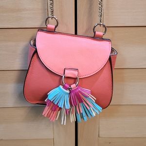 Candies Pink Tassel Crossbody Mini